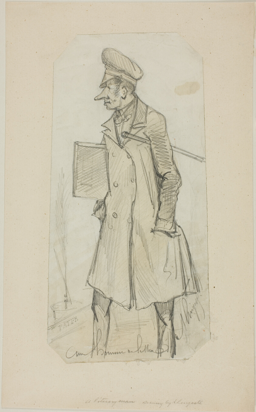 Caricature of Scholar by A. Lingoste