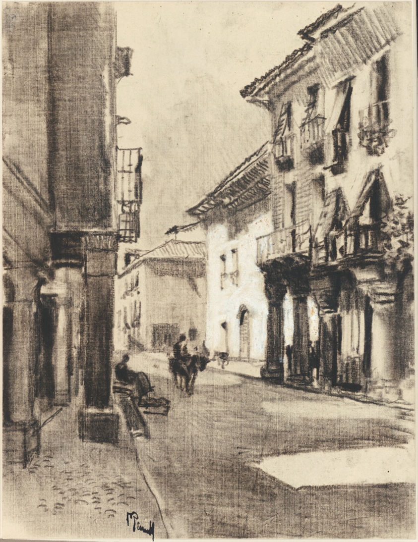Calle Mayor Alcalá, from Castilian Days by Joseph Pennell