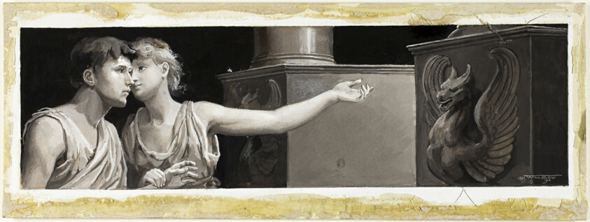 They had Arrived Before a Pillared Porch by Will Hicock Low