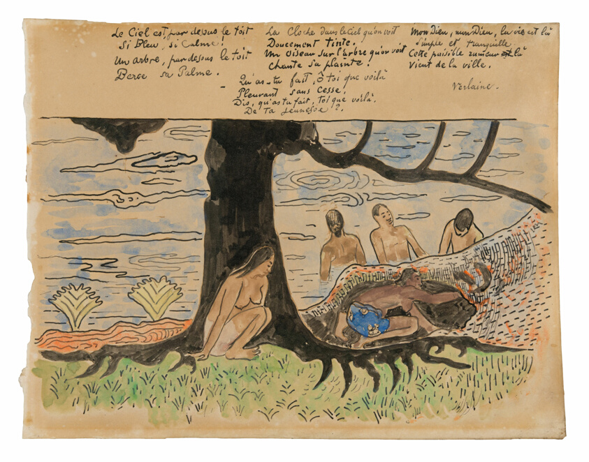 Tahitians Fishing by Paul Gauguin