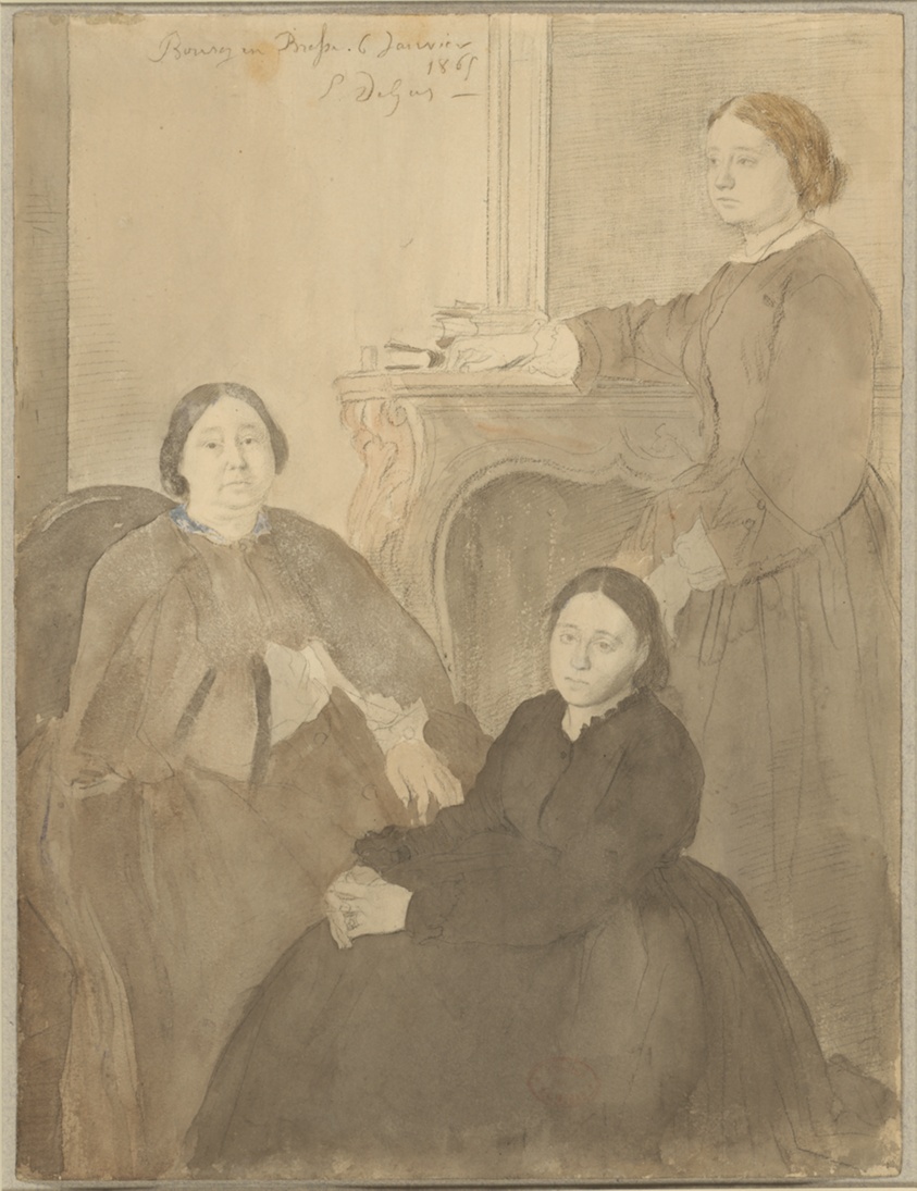 Mme. Michel Musson and Her Daughters, Estelle and Désirée by Hilaire Germain Edgar Degas