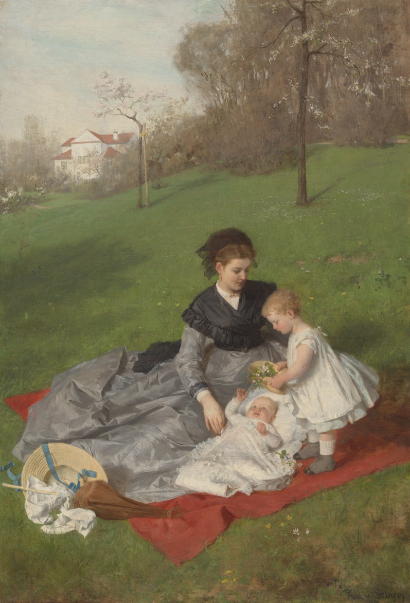 Mother and Children by Pál Szinyei Merse