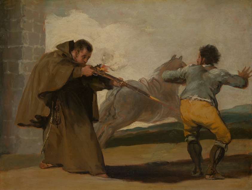 Friar Pedro Shoots El Maragato as His Horse Runs Off by Francisco José de Goya y Lucientes