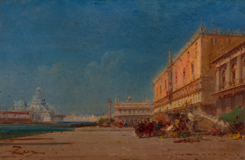 Venice from the Riva looking toward the Piazzale San Marco by Félix Ziem