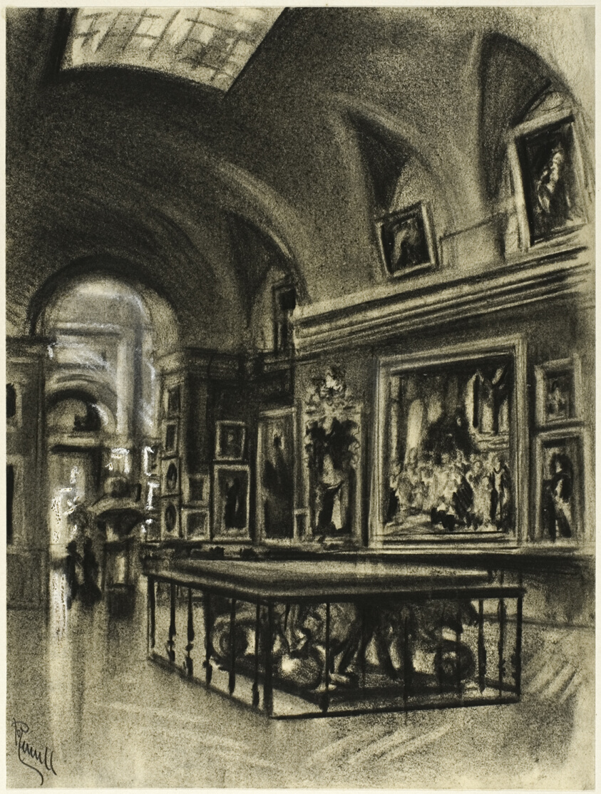 The Grand Gallery of the Prado, from Castilian Days by Joseph Pennell