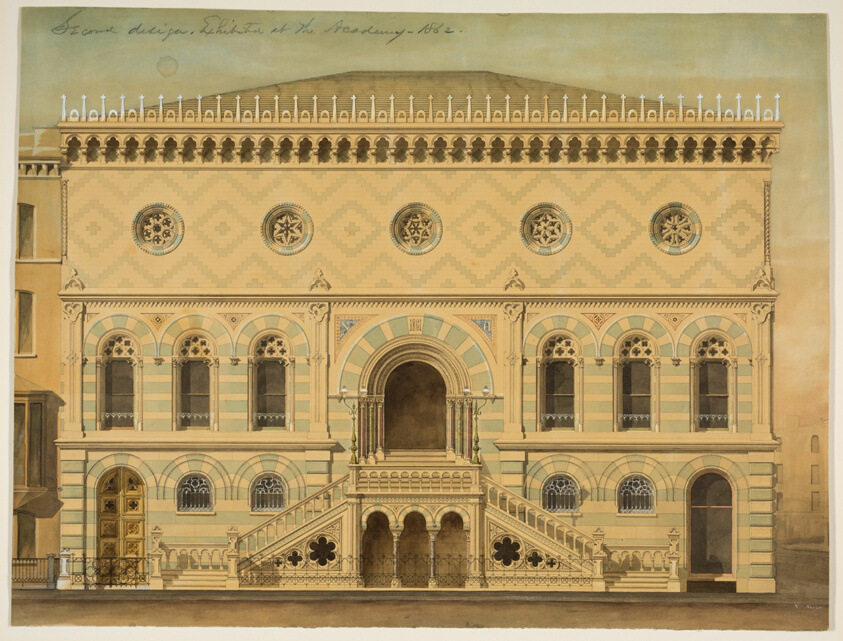 National Academy of Design Competition, New York, New York, South Elevation by Peter Bonnett Wight