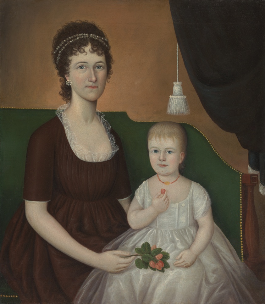 Elizabeth Grant Bankson Beatty (Mrs. James Beatty) and Her Daughter Susan by Joshua Johnson