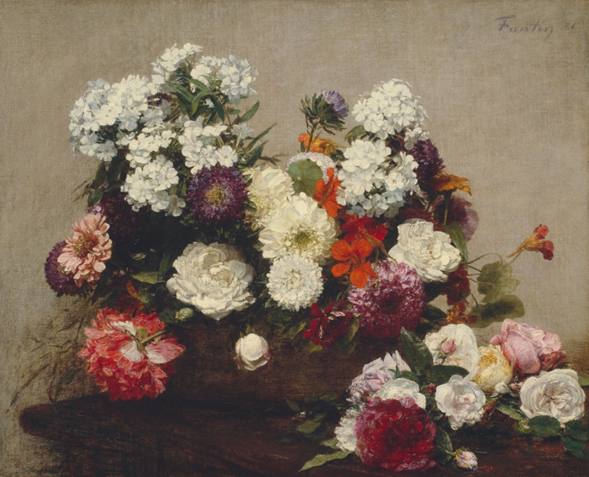 Still Life with Flowers by Henri Fantin-Latour