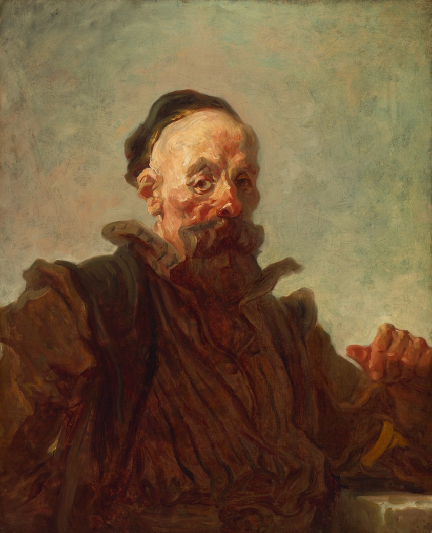 Portrait of a Man in Costume by Jean Honoré Fragonard