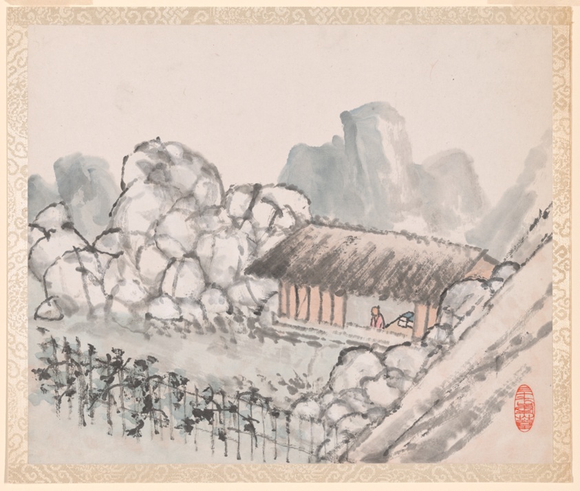 Album of Landscapes and Calligraphy for Liu Songfu by Xugu