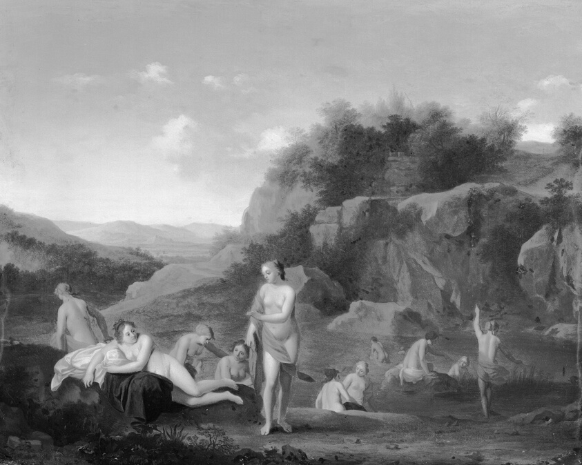 Nymphs Bathing by Dirck van der Lisse