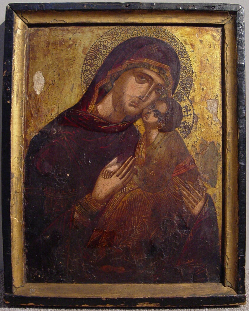 Icon with the Virgin and Child by Cretan