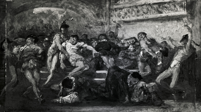 The Carousal (Scene from Faust?) by French School