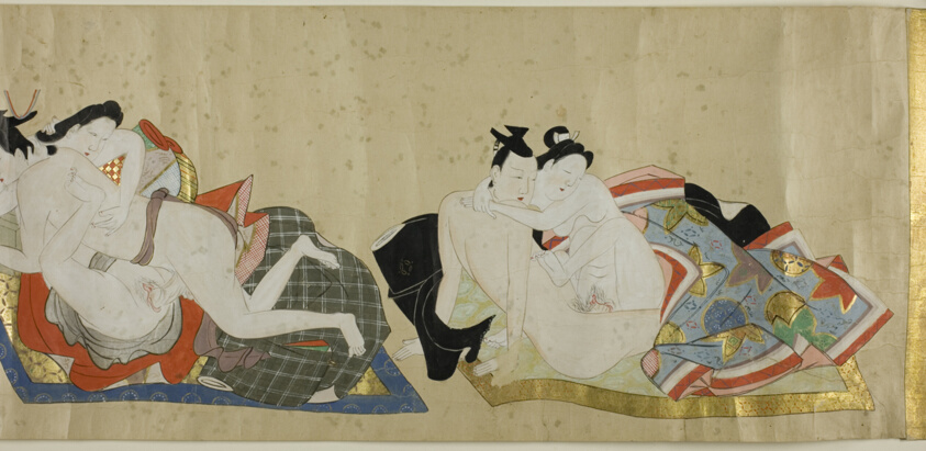 Scroll with twelve erotic scenes by Hishikawa School