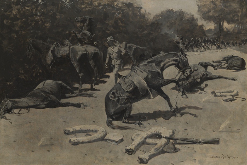How the Horses Died for Their Country at Santiago by Frederic Remington