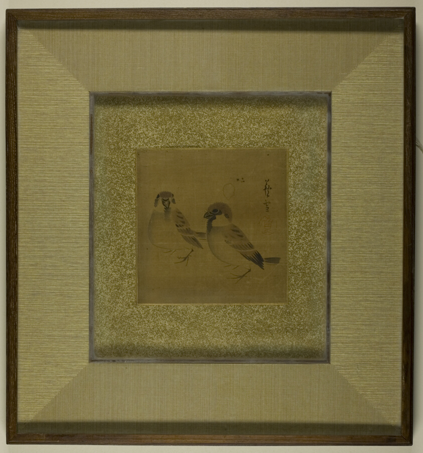 Two sparrows by Nagasawa Rosetsu