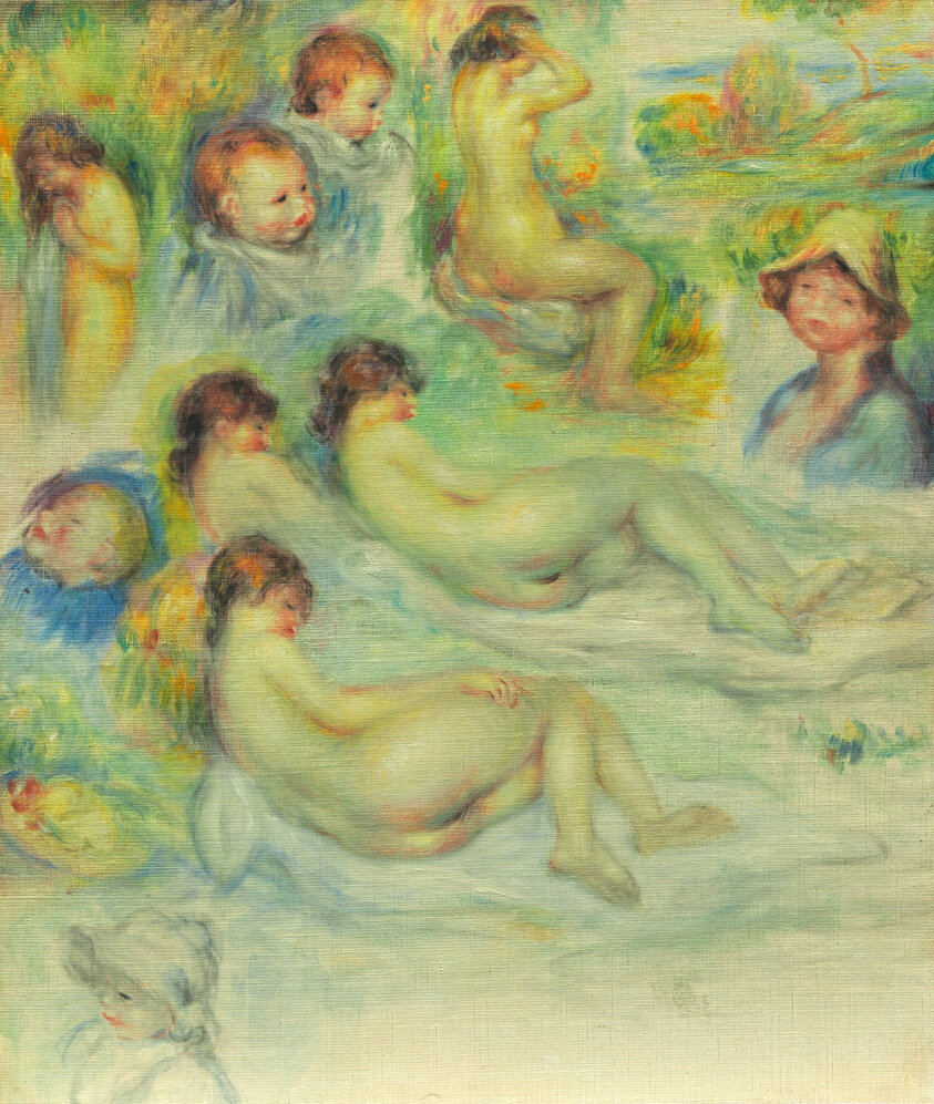 Studies of Pierre Renoir; His Mother, Aline Charigot; Nudes; and Landscape by Pierre-Auguste Renoir