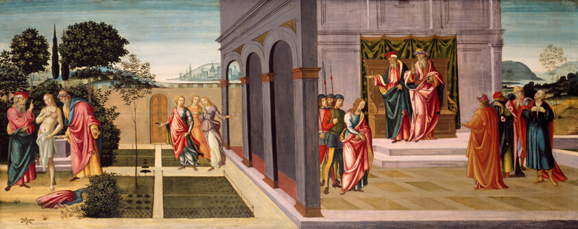 Susanna and the Elders in the Garden, and the Trial of Susanna before the Elders by Master of Apollo and Daphne