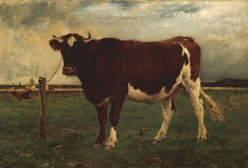 Study of a Cow by Emile van Marcke de Lummen