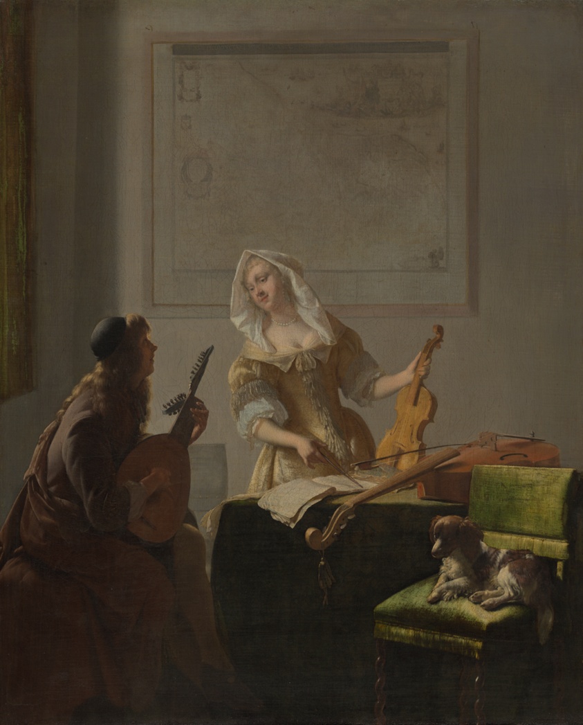 The Music Lesson by Jacob Ochtervelt