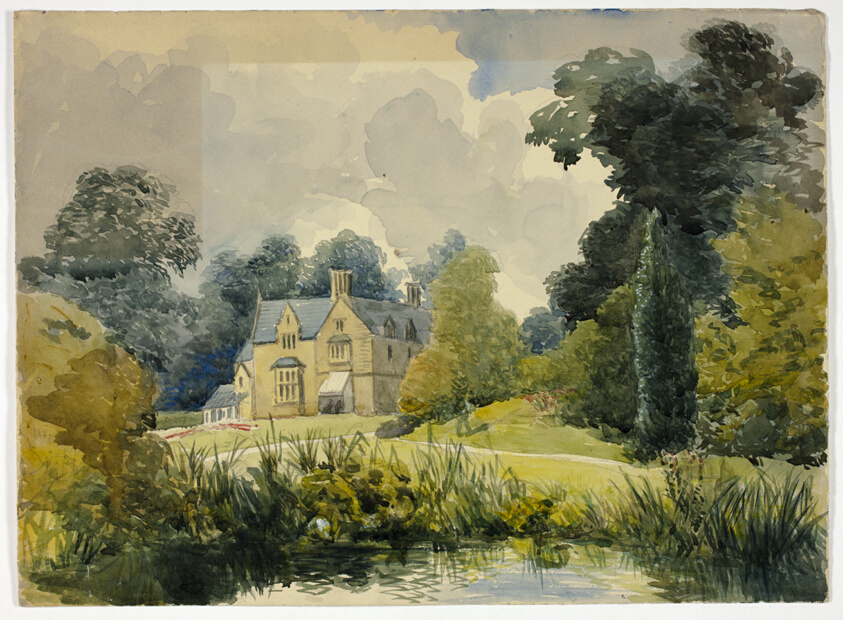 Manor House Seen from Pond by Unknown artist