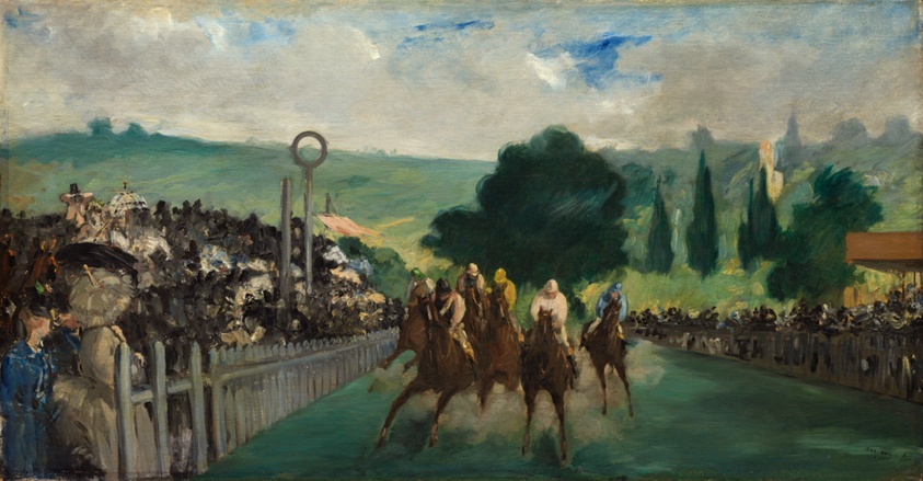 The Races at Longchamp by Édouard Manet