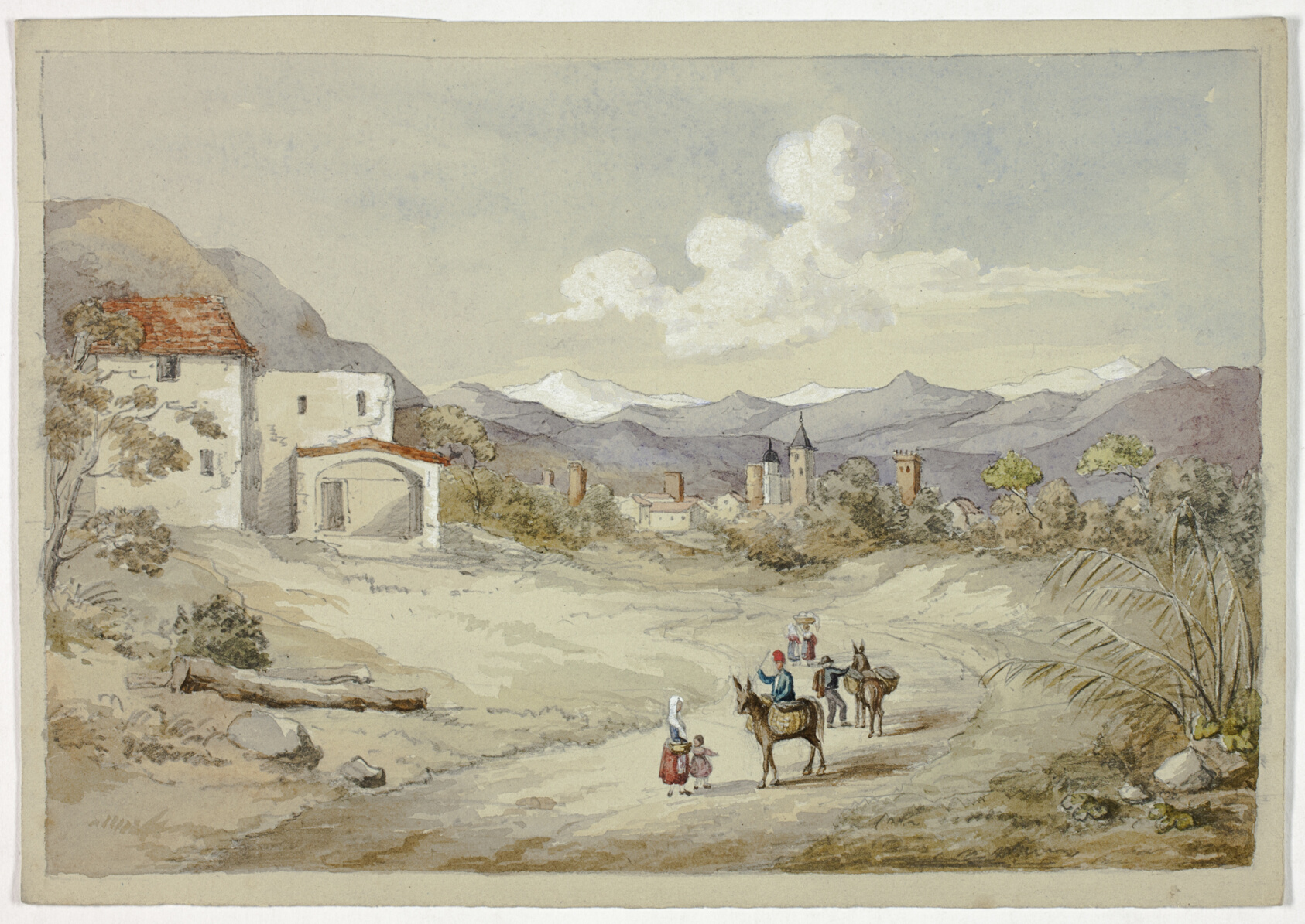 Albenga on the Corniche (Costal) Road by Elizabeth Murray