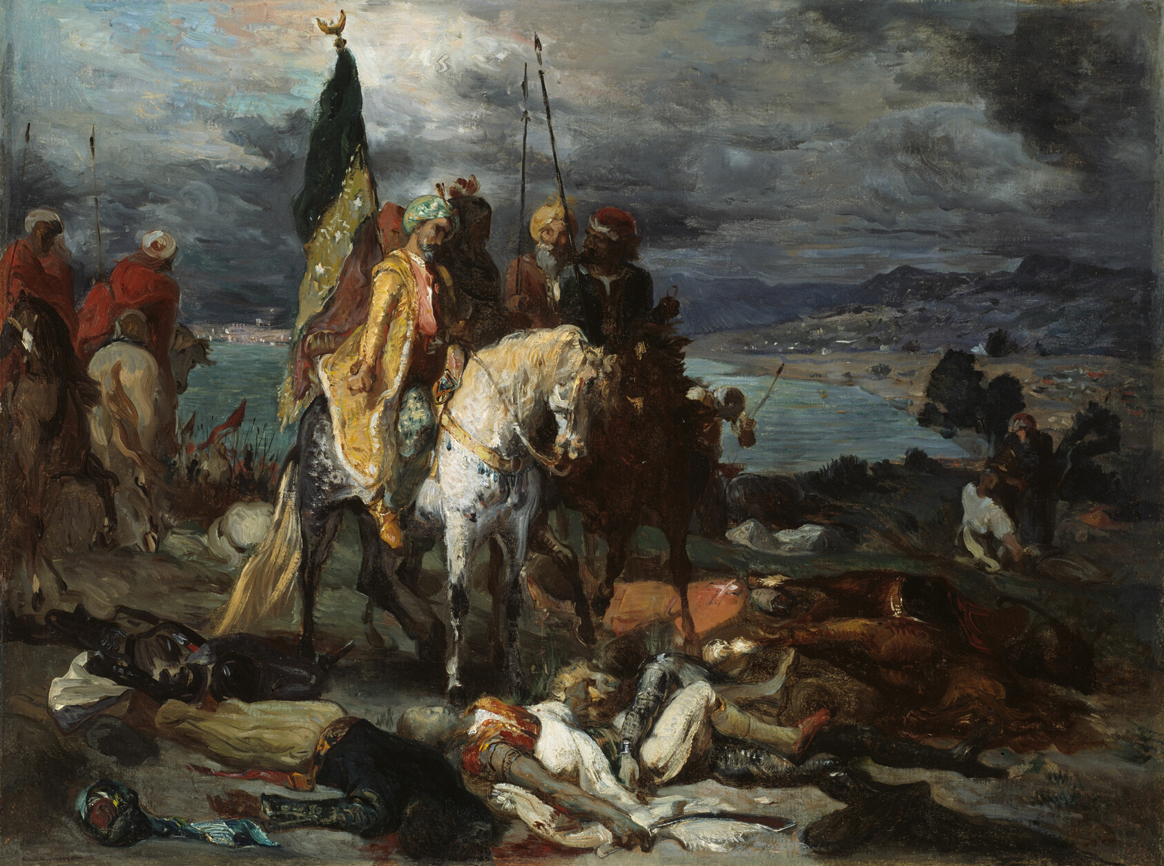 Saracens and Crusaders by Style of Théodore Chassériau