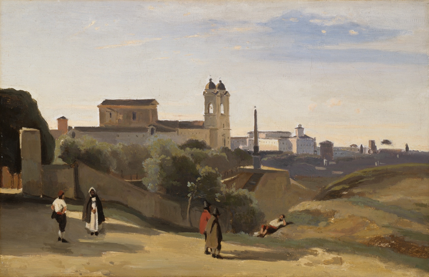 Monte Pincio, Rome by Jean Baptiste Camille Corot