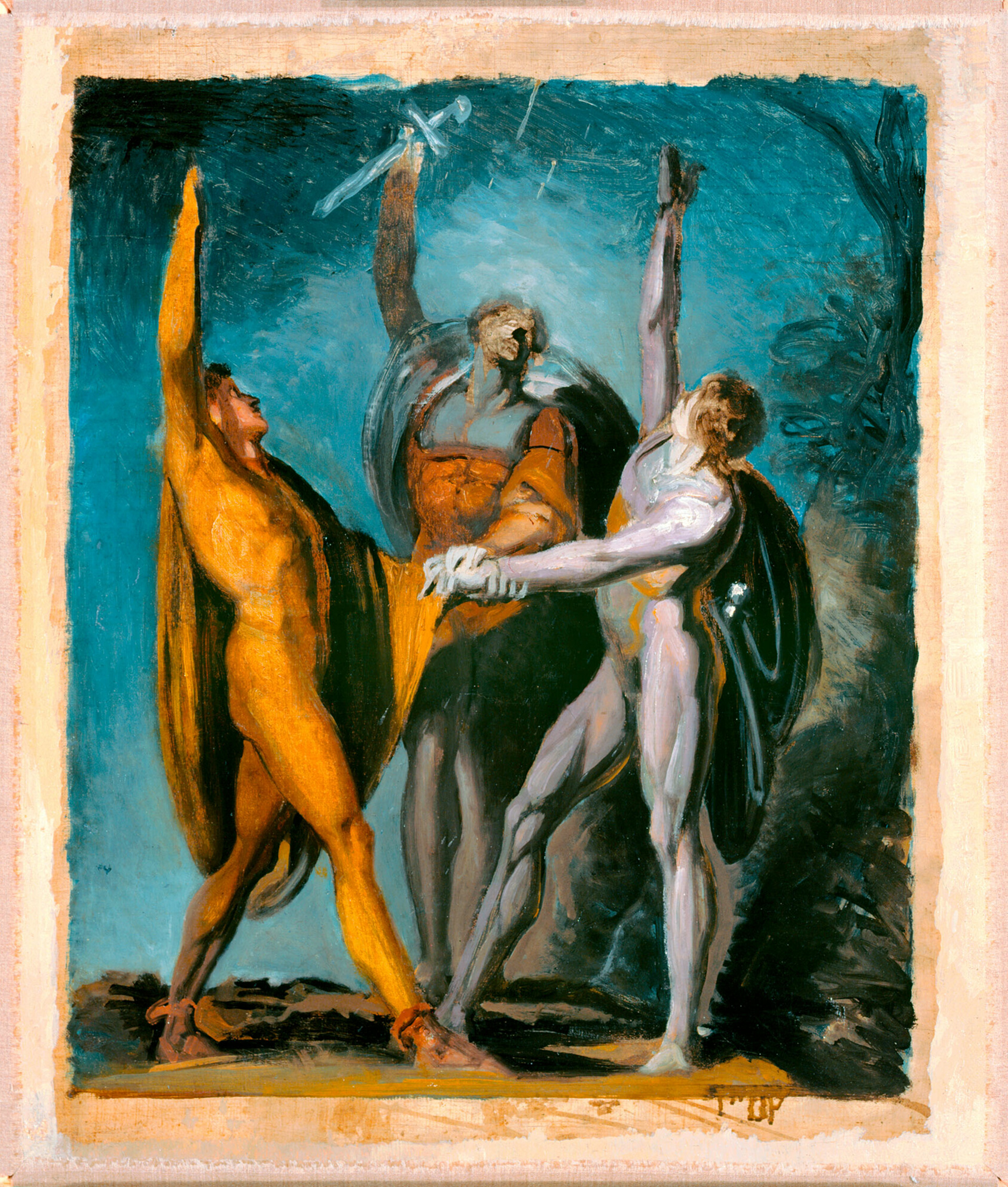 Sketch for "Oath on the Rütli" (recto), Female Figure (verso) by Henry Fuseli