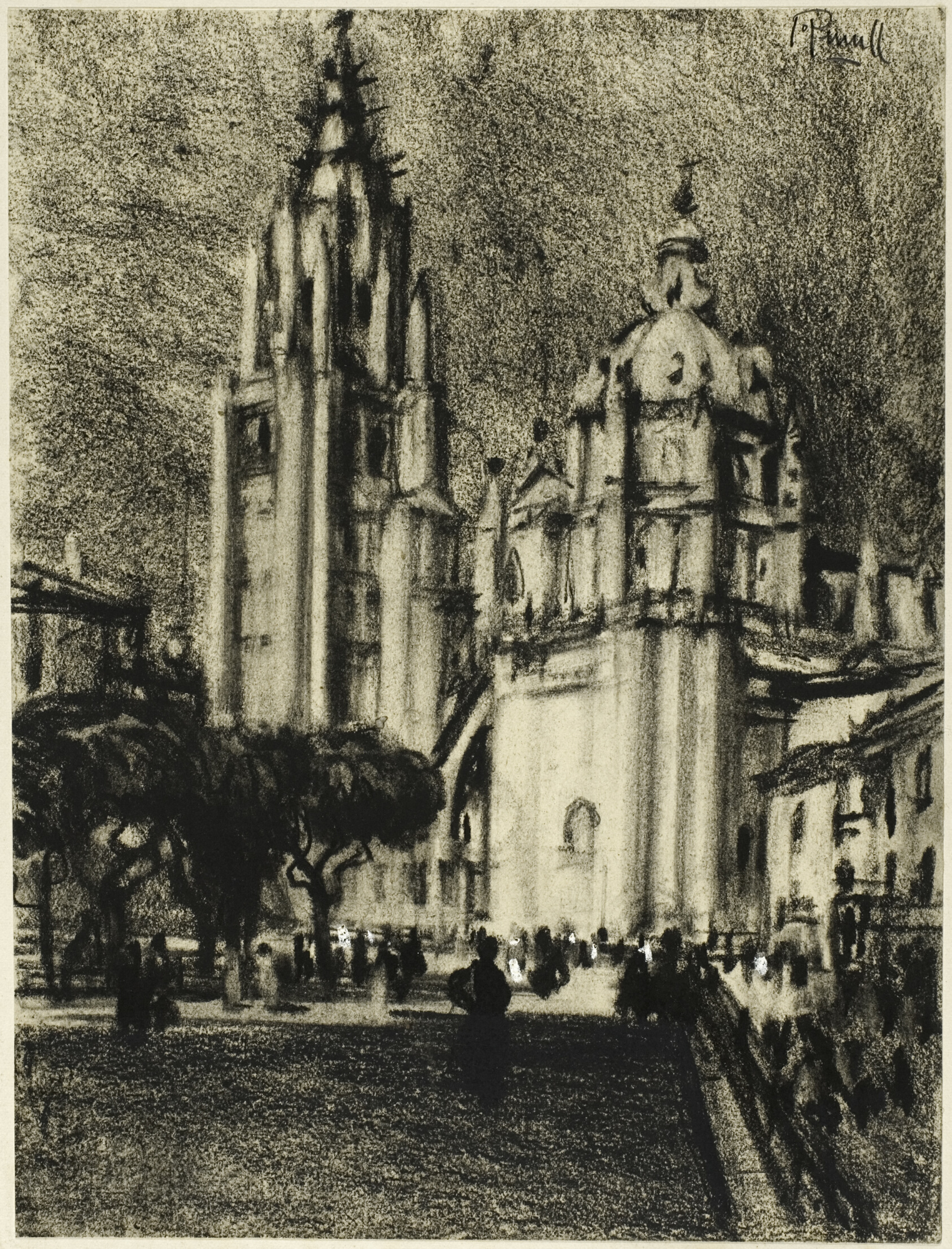 The Cathedral, Toledo, from Castilian Days by Joseph Pennell