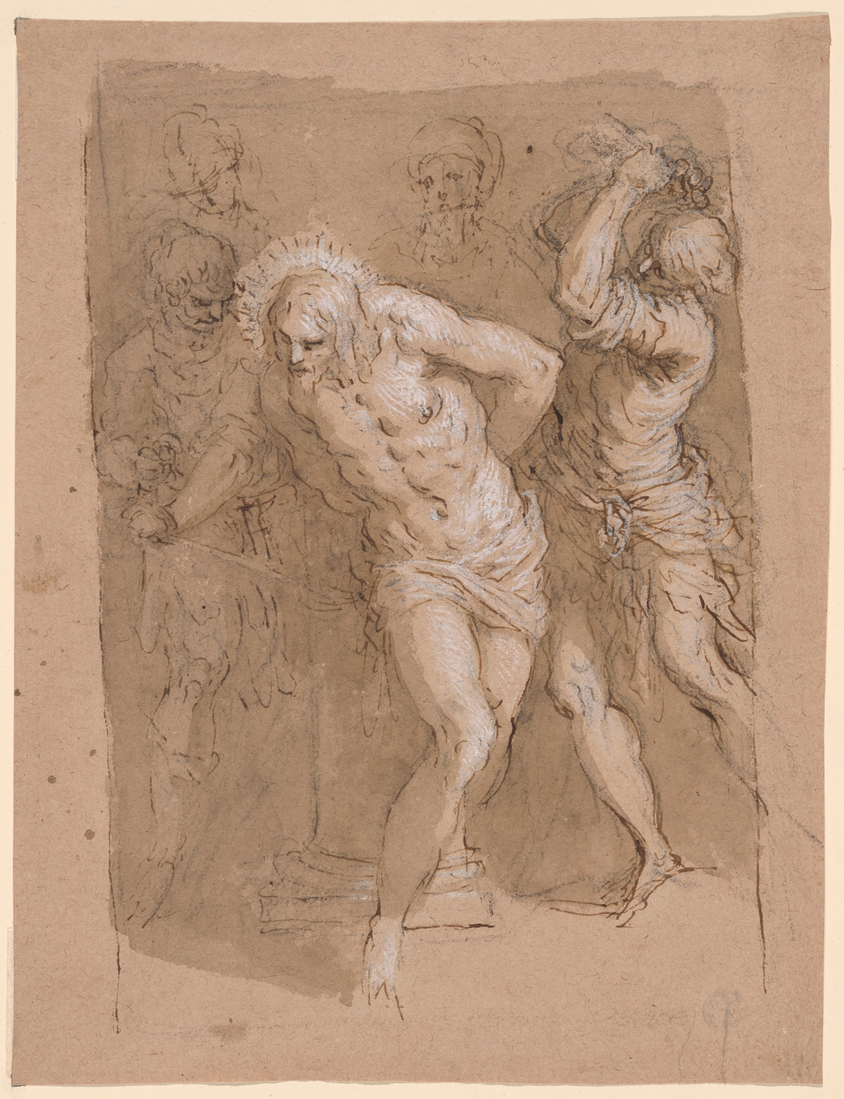 Study for the Flagellation of Christ by Jacopo Negretti, called Palma Giovane