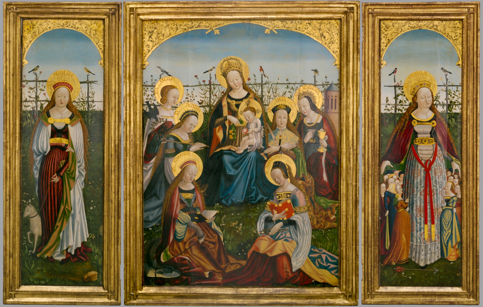 Triptych of the Virgin and Child with Saints by German
