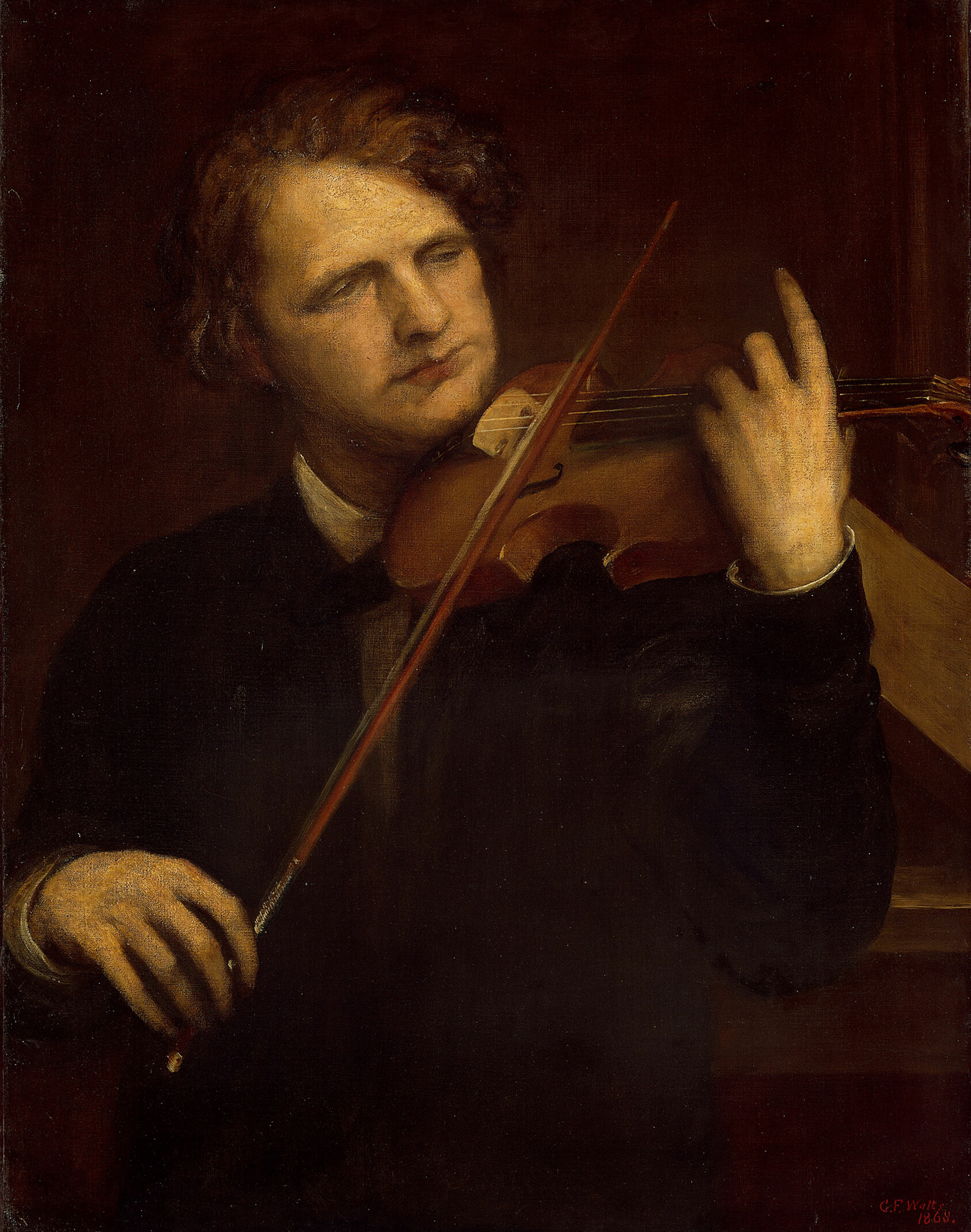 A Lamplight Study: Herr Joachim by George Frederick Watts