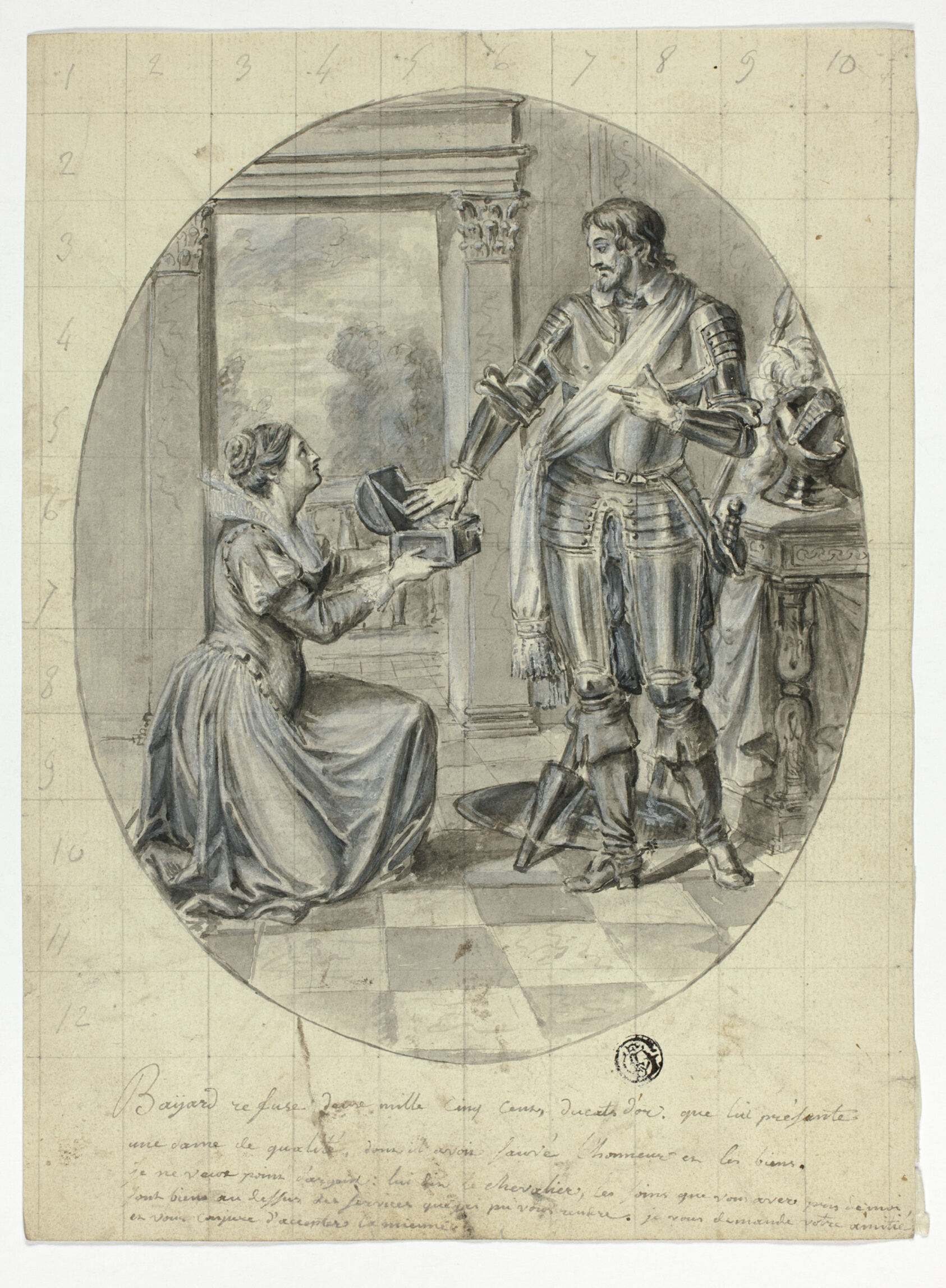 The Chevalier Bayard Refusing 2500 Ducats by Unknown
