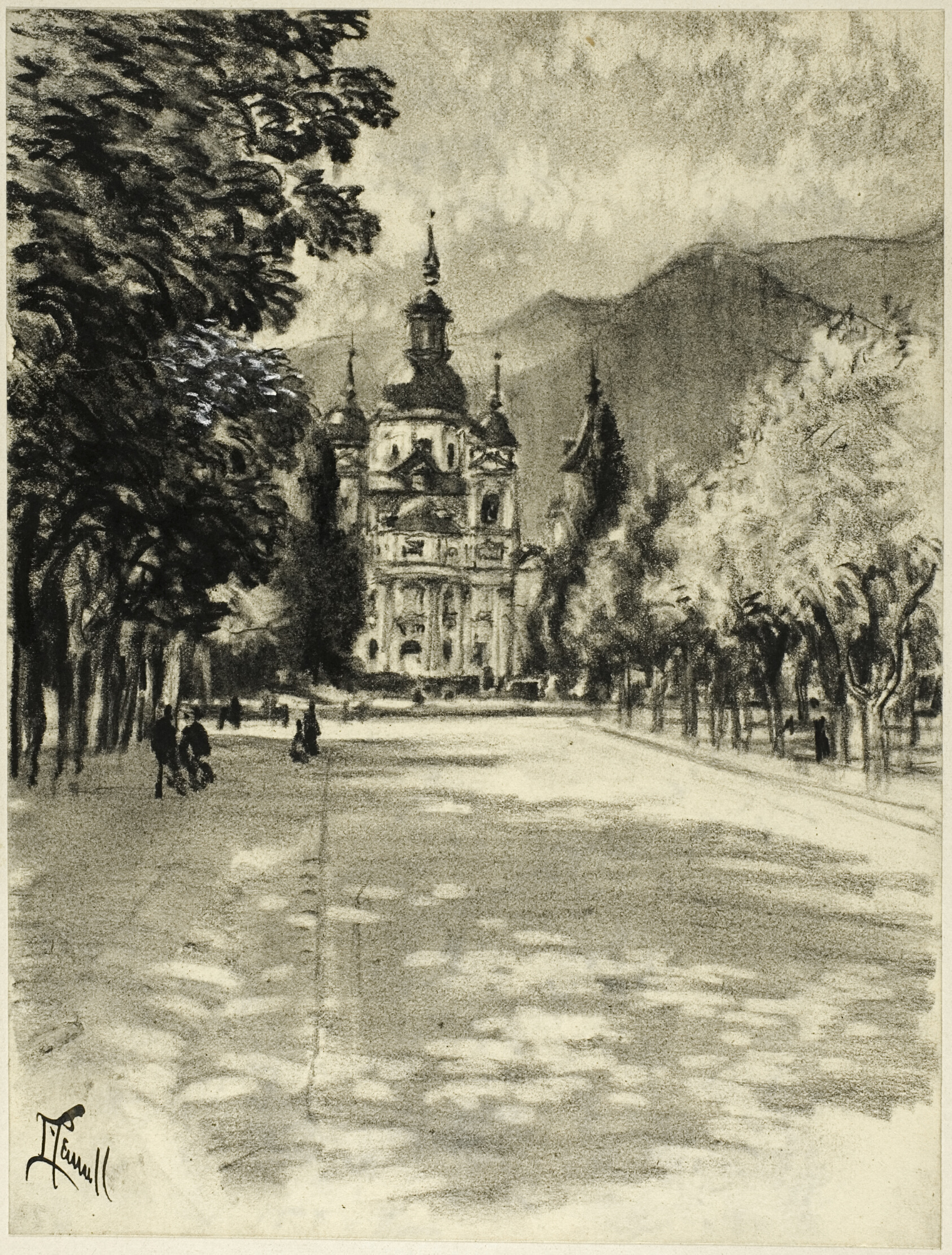 Saint Ildefonso, from Castilian Days by Joseph Pennell