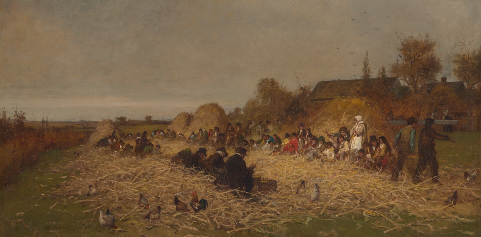 Husking Bee, Island of Nantucket by Eastman Johnson