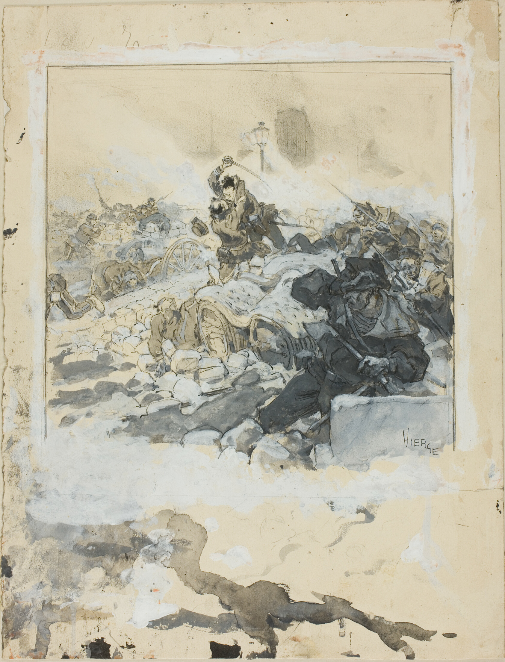 Scene from the Suppression of the Paris Commune in May, 1871 by Daniel Urrabieta Vierge