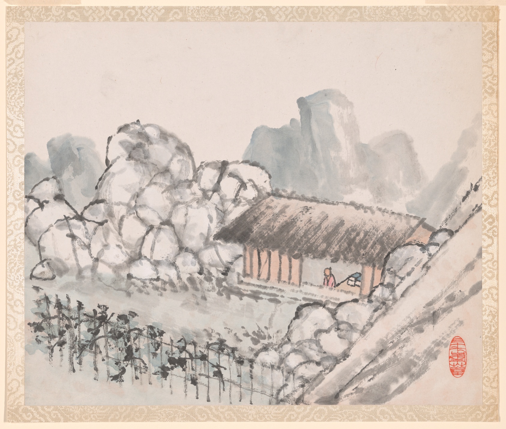 Album of Landscapes and Calligraphy for Liu Songfu by Xugu