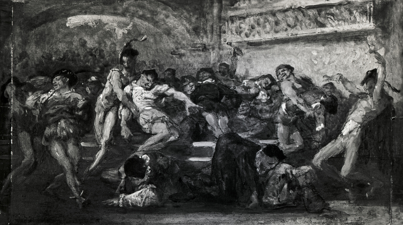 The Carousal (Scene from Faust?) by French School