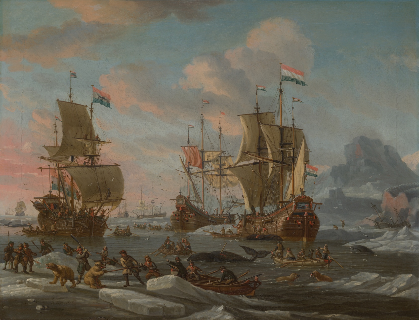 The Dutch Whaling Fleet by Abraham Storck
