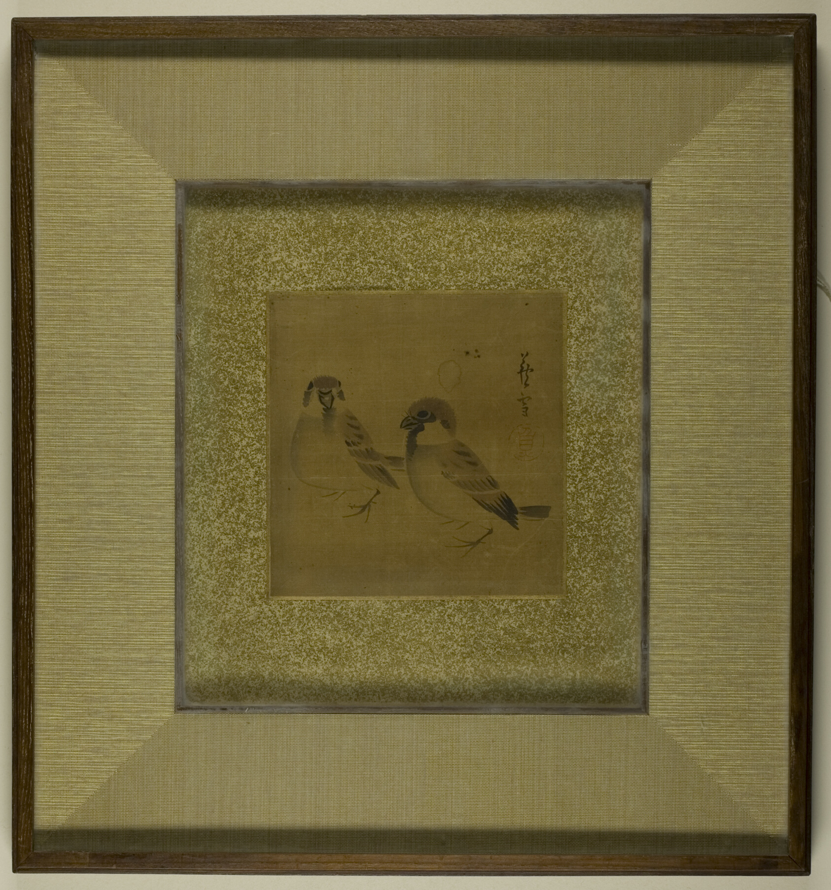 Two sparrows by Nagasawa Rosetsu