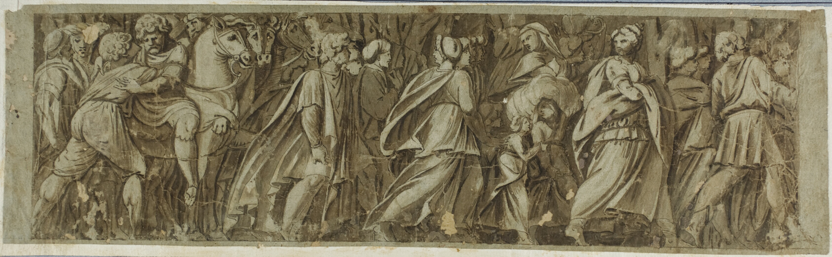 Sabines Crossing the River Tiber to Attend the Roman Games by Polidoro da Caravaggio