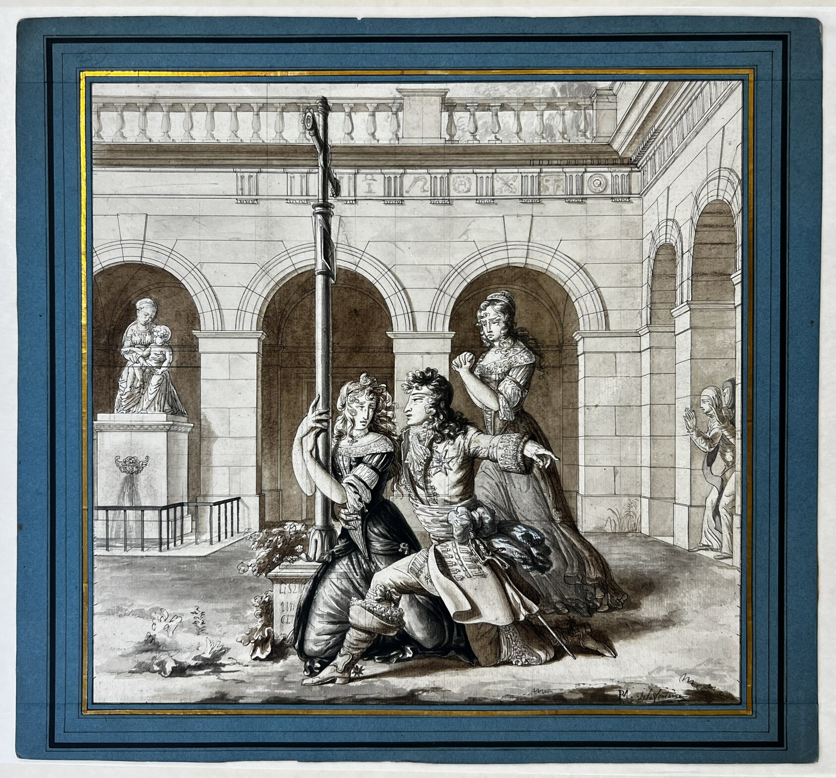 Louis XIV Pleading with Louise de La Vallière at the Carmelite Convent at Chaillot by Pierre-Maximilien Delafontaine