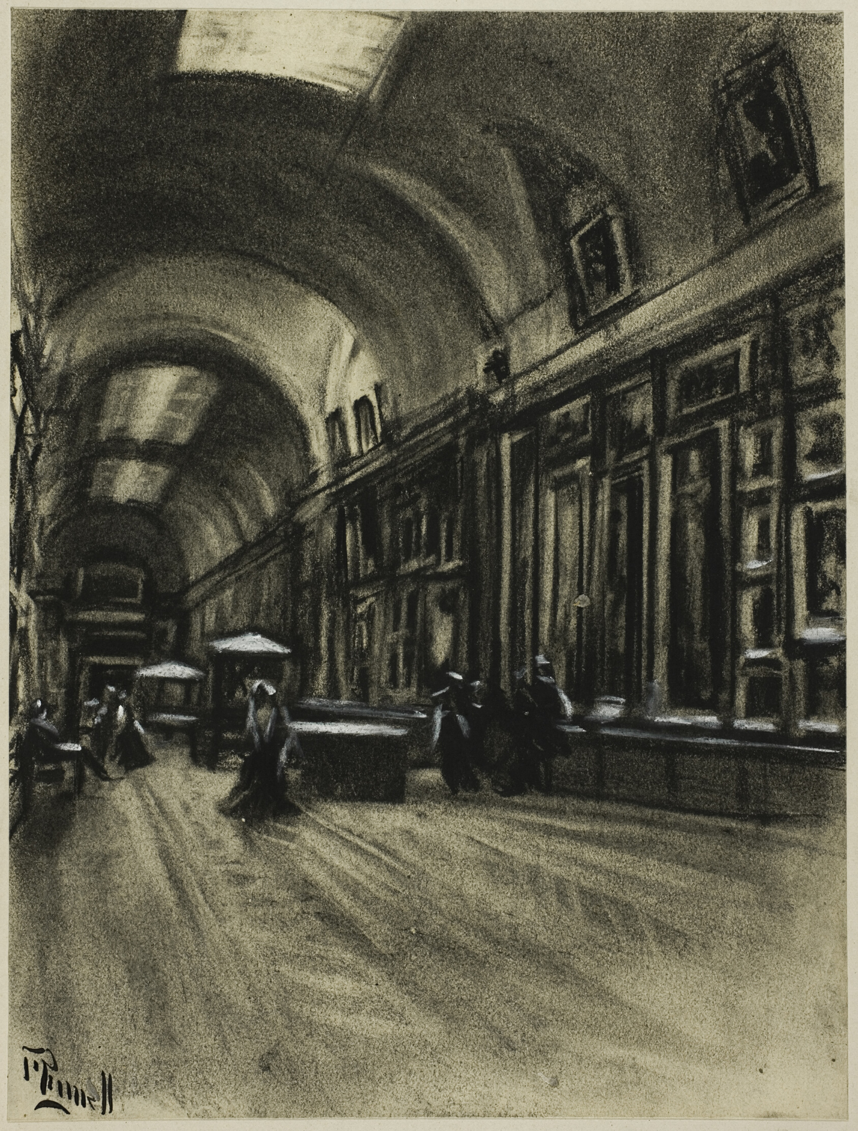 The Long Gallery, Prado, from Castilian Days by Joseph Pennell