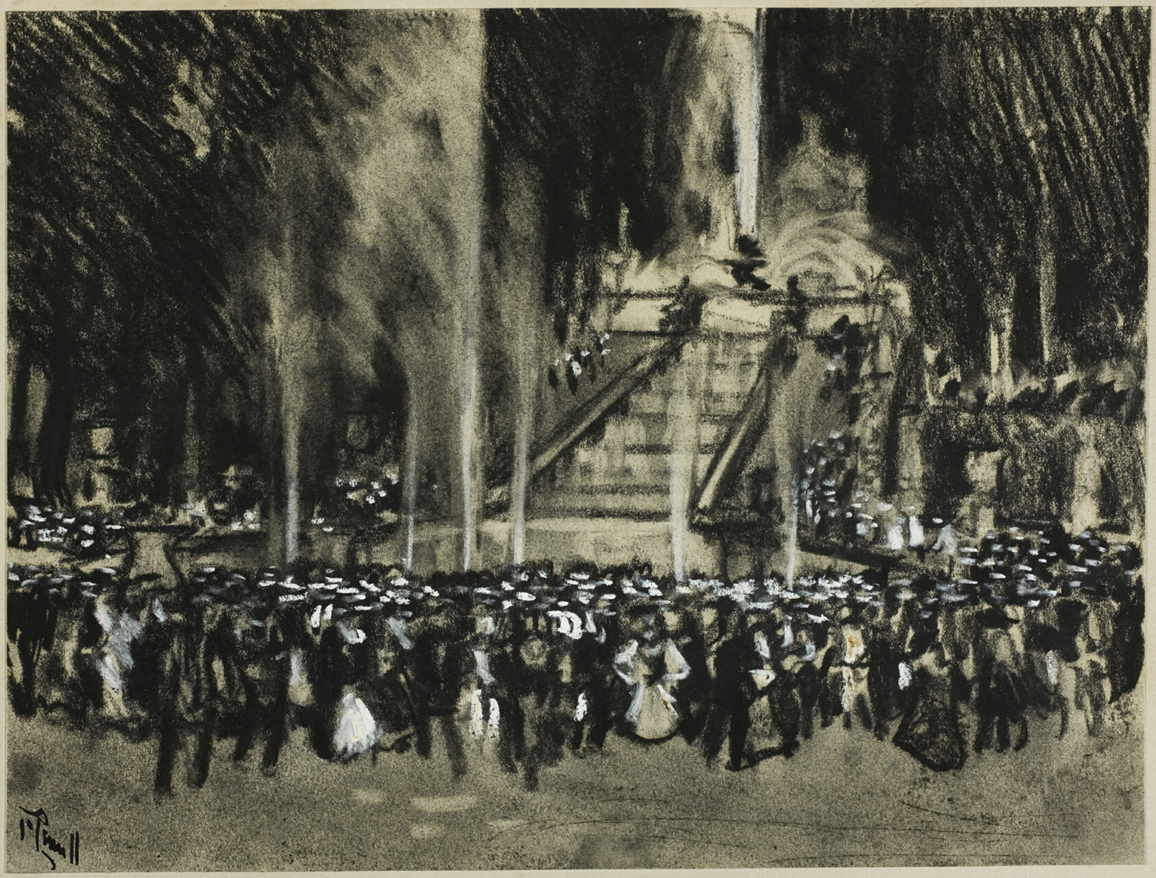 The Fountains Playing at La Granga, from Castilian Days by Joseph Pennell