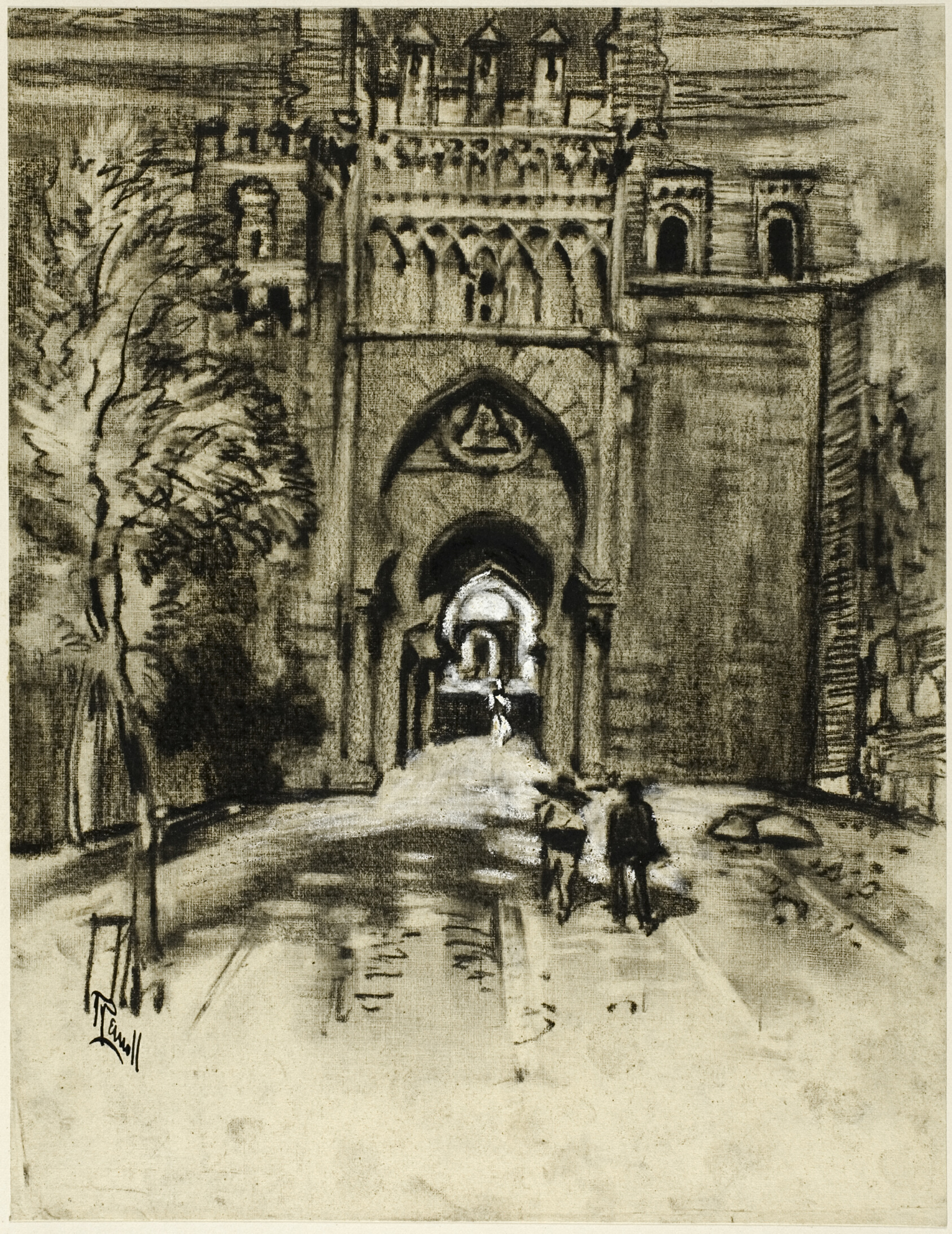 Superb Puerta del Sol, from Castilian Days by Joseph Pennell
