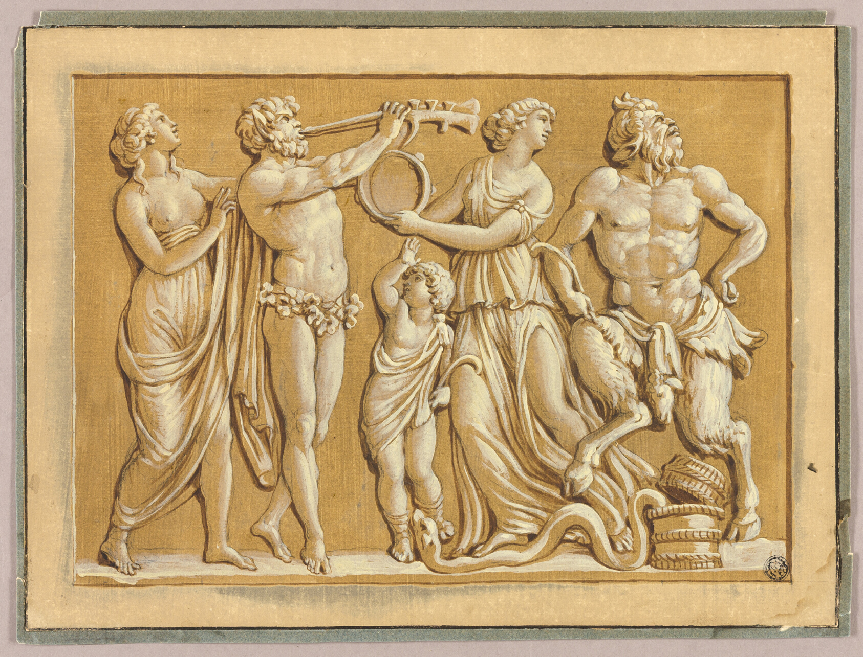 Satyr, Faun and Nymphs by Unknown artist