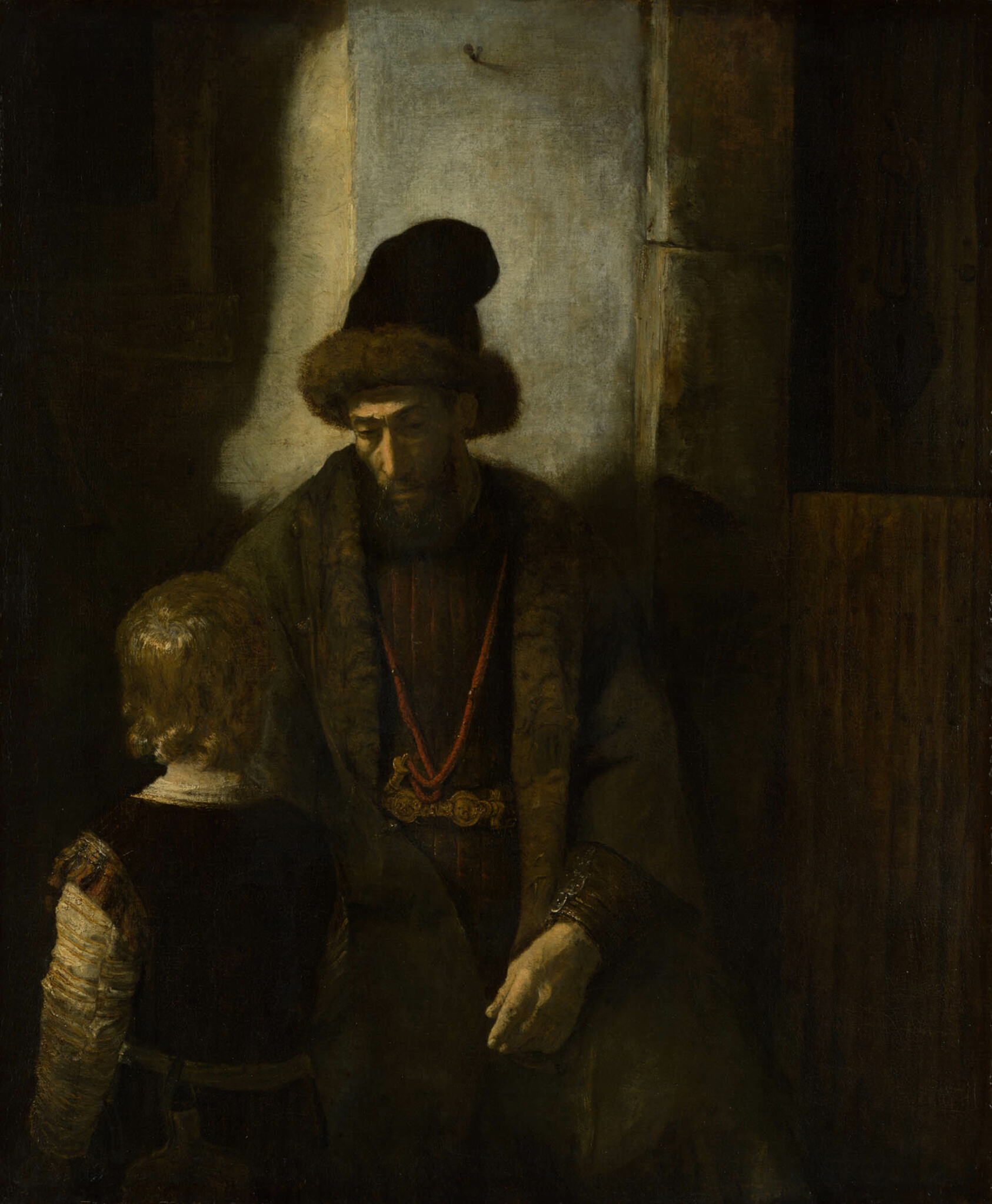 Jacob's Farewell to Benjamin by Follower of Rembrandt van Rijn