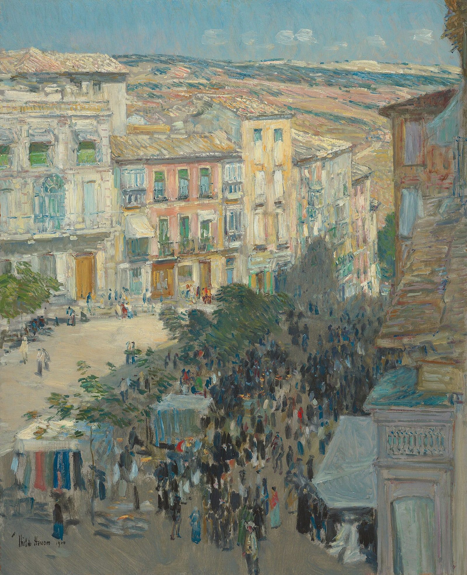 El Zocodover, Toledo, Spain by Childe Hassam